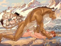 bovid bovine european_mythology female forced furronika greek_mythology group hi_res human humanoid male male/female male/male mammal minotaur mythology rape yaoi