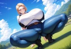 1girls ai_generated android_18 blonde blonde_female blonde_hair blonde_hair_female blue_eyes blue_eyes_female boots cameltoe cleavage curvy dragon_ball erect_nipples female gigantic_breasts huge_areolae huge_ass minmin nai_diffusion puffy_nipples short_hair short_hair_female stable_diffusion thick_lips voluptuous wide_hips yellow_hair