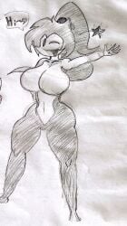 1girls female female_only hedgehog hedgehog_girl long_hair looking_at_viewer needlemouse_(character) needlemouse_(series) nude nude_female ponytail sarah_henderson_(needlemouse) shantae_needlemouse smile smiling smiling_at_viewer uncolored