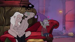 disenchantment elfo futurama hubert_j_farnsworth luci_(disenchantment) old_man princess_tiabeanie screenshot_edit sex