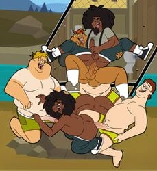 2020 4boys absurd_res absurdres afro anal_sex b_(tdi) background backwards_cap backwards_hat balls balls_deep bara barefoot bathroom beard beardo_(tdi) belly_button blonde_hair blue_pants bottomless bottomless_skirt brown_hair bubble_ass bubble_butt cap cap_backwards carrying carrying_partner cartoon_network chubby chubby_male confession confessional crossover curly_hair dark-skinned_male dark_skin deep_penetration detailed_background earring erect_penis erection facial_hair fat flies fluffy_hair fly gay glans glasses grabbing_legs grabbing_own_penis grass green_shorts green_underwear grey_jacket grey_shirt half-closed_eyes half-dressed hand_on_chest hands_on_legs high_resolution highres huge_cock imminent_anal imminent_sex interracial iyumiblue large_penis legs_open light-skinned_male light_skin lips long_beard long_penis looking_at_partner looking_at_penis male/male male/male/male male_only male_penetrated male_penetrating male_penetrating_male masturbating_while_penetrated masturbation multiple_boys on_knees open_mouth oral outdoors overalls owen_(tdi) pale-skinned_male pale_skin pants_down pants_pulled_down partially_clothed partially_nude pink_glans power_bottom puffy_hair river rocks sam_(tdi) sex shirt shoes short_hair shorts sitting_on_toilet sky socks spitroast spread_legs tan tanline teeth testicles thick_ass thrusting_into_ass toilet toilet_paper tongue tongue_out topless topless_male total_drama:_pahkitew_island total_drama:_revenge_of_the_island total_drama_island touching_hair trees two_tone_underwear underwear underwear_down underwear_pull veins veiny veiny_penis water wooden_wall yaoi yellow_hair