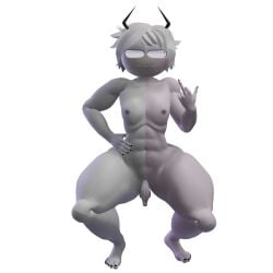 1boy 3d 3d_render adult_male age_difference aged_up big_ass big_ass_(male) big_ass_cheeks big_butt blender_(software) blender_eevee dokki.doodlez femboy femboy_focus femboy_only fnf_mod fnf_mods friday_night_funkin fully_naked gay male male_only mid-fight_masses mid-fight_masses_(fnf_mod) mid_fight_masses middle_finger naked naked_footwear naked_male penis pose ruvgaming selever_(dokki.doodlez) solo squat squatting squatting_position transparent_background white_body white_hair white_skin