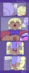 2boys asleep background balls big_balls big_penis blonde_hair blowjob brown_body brown_skin clothed clothed_sex clothing comic comic_page dangling_testicles dark-skinned_male dark_skin dialogue fellatio femboy flaccid ghost girly human oblivious open_mouth pajamas passunderworld penis_in_mouth pixel purple_skin round_balls saliva saliva_drip simple_background simple_shading size_difference sleep sleep_molestation sleeping small_penis tongue tongue_out unaware yaoi zzz