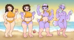 anthro beach beak beak_growth big_breasts bikini blush breast_shrinking breasts brown_hair celsty clothing colored confusion erection feathers female ftm_transformation gender_transformation generation_7_pokemon genital_growth genitals growth hair hair_shrinking happy human long_hair male mammal nintendo nipples nude oricorio penis penis_growth pokemon pokemon_(species) pokemon_transformation purple_body purple_feathers sequence solo species_transformation surprised_expression swimwear thick_thighs thigh_shrinking torn_clothing transformation two-piece_swimsuit winged_arms wings