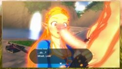 1girls 1male 1male1female big_penis blonde_female blonde_hair breath_of_the_wild censored censored_penis cock_shock green_eyes hairband huge_cock hylian hylian_ears hylian_shield imminent_oral koikatsu light-skinned_female light_skinned_male link long_hair master_sword nintendo outdoors penis penis_awe pointy_ears princess_zelda ryoukai shocked shocked_expression text the_legend_of_zelda wide_eyed zelda_(breath_of_the_wild)