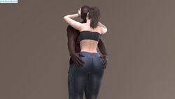 1boy 1girls 3d capcom claire_redfield dark-skinned_male dark_skin hedonistbot69 interracial irhedonismbot kissing resident_evil resident_evil_2 resident_evil_2_remake unfinishedneme1