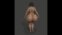 3d animated ass barefoot big_ass big_breasts bimbo busty curly_hair dzcelestial3d feet foot_fetish gif legs