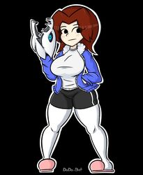 1girls cosplay dodo-bot female female_only jacket mii mii_fighter_costume mii_gunner mii_gunner_(smash_4) mob_face nintendo rule_63 sans sans_(cosplay) short_hair solo super_smash_bros. tagme undertale