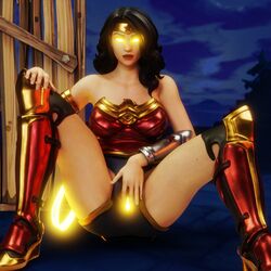 1girls 3d black_hair clothed dc dc_comics diana_prince female female_only fortnite fortnite:_battle_royale glowing_eyes lipstick long_hair looking_at_viewer masturbation ryoni4k solo spread_legs superheroine tagme wonder_woman wonder_woman_(fortnite) wonder_woman_(series)