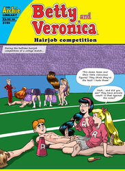 archie_comics betty_and_veronica hair_pull hairjob long_hair