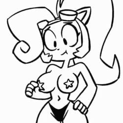 2021 alternate_version_available animated anthro bandicoot bangs belly_button black_panties bouncing_breasts coco_bandicoot colorless crash_(series) cute female goggles hand_on_hip hourglass_figure line_art looking_at_breasts loop nipple_pasties nipple_play panties ponytail pulling short_playtime solo solo_female star three-quarter_portrait wide_hips yopy