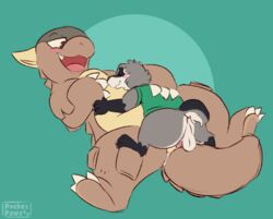 1boy 1girls 2021 animated anthro anus badger balls baz_badger bodily_fluids cum cum_in_pussy cum_inside duo female female_penetrated from_front_position fur furry furry_only genital_fluids genitals happy happy_sex kangaskhan larger_female larger_penetrated male male/female male_penetrating male_penetrating_female mammal mustelid musteline nintendo open_mouth penetration penis pocketpaws pokémon_(species) pokemon pussy pussy_juice sex short_playtime size_difference smaller_male tail tongue vaginal_penetration video_games