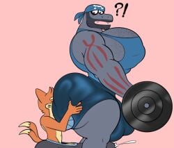 2boys anthro arousal aroused bara bara_tiddies bara_tits big_ass big_ass_(male) big_breasts big_bulge big_butt big_chest big_pecs buizel busty cleavage colelucario cum cumming cumming_through_clothing cumming_through_underwear erect erect_penis erection face_in_ass face_in_butt gay huge_ass huge_breasts huge_bulge huge_butt huge_chest huge_pecs machoke male male/male male_cleavage male_only motorboating muscular muscular_male pokemon pokemon_(species) size_difference tanookers