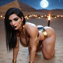 1girls 3d 3d_(artwork) ai_generated ancient_egypt big_breasts big_tiddy_goth_gf busty egyptian female goth goth_girl goth_mommy joan_goth_mommy(oc) long_hair princess queen radnsad solo solo_female solo_focus