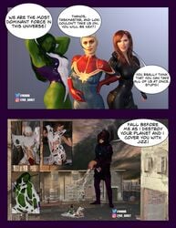 3d 3d_(artwork) 3dbabes 3dx avengers black_widow_(marvel) captain_marvel carol_danvers cum cum_covered dialogue galactus giant hulk_(series) insta_loss instant_loss instant_loss_2koma lykoxxx marvel marvel_cinematic_universe marvel_comics multiple_girls natasha_romanoff she-hulk speech_bubble tagme