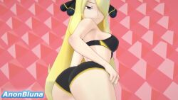 3d animated anonbluna anonbluna_guy ass_clapping ass_slapping blonde_hair clapping_ass clapping_cheeks clapping_sound cynthia_(pokemon) huge_ass jiggling_ass long_hair looking_at_viewer nintendo pokemon pokemon_champion ppppu presenting shaking_butt shorter_than_10_seconds sound swimsuit tagme twerking underwear video