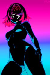 207(lana_kawaii) adult female hand_on_hips lana_kawaii merelydraws neon pose solo solo_female