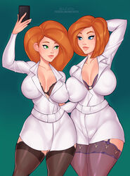 2girls ange1witch ann_possible big_breasts breasts disney disney_channel female female_only kim_possible kimberly_ann_possible large_breasts mother_and_daughter thick_thighs wide_hips