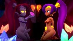 2futas 3d animated areola futa_only futanari futanari_transformation glowing_eyes hypnosis hypnotic_eyes jerking jerkingoff loop magic masturbation medium_breasts mind_control nega-shantae nipples onmodel3d self_upload shantae shantae_(character) smooth_skin sound tagme video wayforward