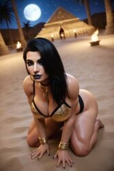 1girls 3d 3d_(artwork) ai_generated ancient_egypt big_breasts big_tiddy_goth_gf busty egyptian female goth goth_girl goth_mommy joan_goth_mommy(oc) long_hair princess queen radnsad solo solo_female solo_focus