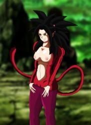 breasts breasts_out dragon_ball dragon_ball_super kefla smile super_saiyan_4 tagme