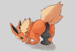 ambiguous_gender ass canid cometdragonite digital_media_(artwork) dildo eeveelution feral flareon fur generation_1_pokemon knot knotted_dildo mammal nintendo orange_body orange_fur pokemon pokemon_(species) sex_toy simple_background smile solo tail tan_body tan_fur white_background