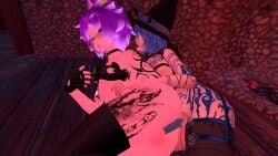 2femboys 3d_model anal anal_sex balls bat blue_eyes blue_hair blueysenpai cock femboy femboy_on_femboy femboydom femboysub halloween naked naked_male purple_hair virtual_reality vr vrchat vrchat_avatar witch