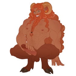 1boy abs animal_ears artist_name balls ballsack bara bartel beard big_balls body_fur body_hair boner braided_beard brown_fur confident curly_hair erection facial_hair faun foreskin foreskin_folds furry_balls green_eyes hairy_male half-human heavy_balls hooves horizontal_pupils horns humanoid humanoid_penis inner_foreskin intact long_beard long_hair_male male male_nipples male_only male_pubic_hair masculine mature_male monawolt muscles muscular_male mustache nude_male orange_hair pecs penis retracted_foreskin satyr scrotum smile smooth_penis solo teasing testicles uncut