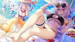 ark_royal_(azur_lane) ayanami_(azur_lane) azur_lane bikini cygnet_(azur_lane) game group javelin_(azur_lane) laffey_(azur_lane) official_art sirius_(azur_lane)