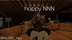 big_ass big_breasts couch electric_ryu female lopunny pokemon pokemon_(species) vrchat vrchat_avatar