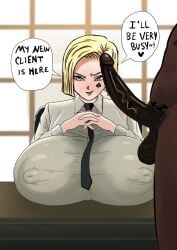 1boy1girl 1boys 1girl 1girl1boy 1girls android android18art android_18 android_girl balls big_balls big_balls_with_big_penis black_cock black_guy black_male black_male_white_female black_man black_penis black_tie blonde blonde_female blonde_hair blonde_hair_female blondie blue_eyes blue_eyes_female boss boss_and_employee cheek_tattoo cuckold cyborg cyborg_girl dark-skinned_male dark_skin dragon_ball_super dragon_ball_z dress_shirt eyelashes female_boss heart heart_symbol holding_hands huge_breasts interracial long_cock long_dick long_penis looking_away looking_away_from_viewer milf mother netorare nipples nipples_visible_through_clothing ntr office office_clothing office_lady police_uniform queen_of_spades queen_of_spades_symbol queen_of_spades_tattoo smile smiling spade spade_tattoo sweat sweatdrop vein veiny veiny_penis white_dress_shirt white_shirt wife