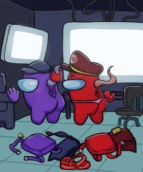 alien_genitalia among_us among_us_(series) among_us_purple among_us_red hermaphrodite