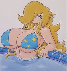 big_breasts bikini blonde_hair hot_tub jumneyarts proton_jon rosajon rule_63 tagme