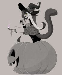 anthro big_ass big_breasts breasts bubble_butt female furry huge_ass huge_breasts jack_o'_lantern jinx_doodle thick_thighs wide_hips