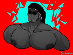 beard big_breasts big_muscles big_nipples breasts madness_combat male male_only marlushii muscle muscles muscular muscular_male sanford sanford_mc