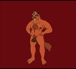 animated anthro barazoku beast_(disney) beauty_and_the_beast bodily_fluids body_hair chest_hair disney dripping erection facial_hair genital_fluids genitals gif human human_to_anthro male mammal muscular muscular_male nipples olivepup_00 penis precum precum_drip pubes short_playtime solo species_transformation transformation