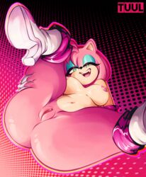 amy_rose amy_the_bat big_ass big_breasts exposed_torso footwear furry handwear huge_ass humanoid juggertuul rouge_the_bat_(cosplay) solo sonic_(series) sonic_the_hedgehog_(comics) sonic_the_hedgehog_(series) thick_legs thick_thighs tuul