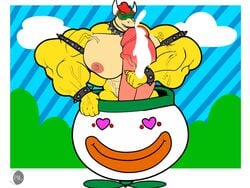 1boy abs biceps bowser erection extreme_muscles furry furry_only holyspaghettiobatman hyper hyper_balls hyper_genitalia hyper_penis hyper_testicles koopa_clown_car male male_only mario_(series) muscle muscles muscular muscular_arms muscular_legs muscular_male muscular_thighs nipples open_mouth outdoors pecs penis sky solo solo_male standing super_mario_bros. vein veins veiny_penis white_border