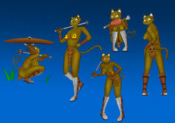 absurd_res anthro armor bone boots bottomwear bra bracers brown_body brown_fur catsockjus clothing domestic_cat felid feline felis female food footwear fur gradient_background grass green_eyes hi_res jaline loincloth looking_at_viewer mace mammal meat melee_weapon plant pulling_bra raining shield simple_background smile solo teasing toothpick underwear weapon yellow_bra yellow_clothing yellow_underwear