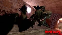 3d anal animated big_ass big_breasts big_butt big_penis blowjob brunette devilmask fluids goblin goblin_male green_skin long_hair monster mp4 orc orgy sex size_difference small_dom_big_sub smaller_male sound tagme trio vaginal_sex video