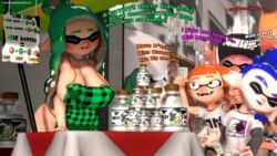 2boys 3d 3d_(artwork) 3girls ana_margarita_de_la_beef animal_humanoid anthro big_ass big_breasts blue_hair bottle business_woman cephalopod cephalopod_humanoid clothed clothing female green_hair group huge_ass huge_breasts humanoid inkling inkling_boy inkling_girl john_(splatoon) kaori_(splatoon) leviantan581re male mask_(marking) milf milk nintendo orange_eyes orange_hair pink_hair pointy_ears pseudo_hair self_upload source_filmmaker splatoon splatoon_(series) splatoon_2 squid surume_(splatoon) tentacle tentacle_hair text