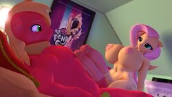 16:9 3d_(artwork) animal_genitalia animal_penis anthro big_breasts big_macintosh_(mlp) big_penis breasts comparing conditional_dnp digital_media_(artwork) duo earth_pony equid equine equine_penis erection eye_contact fluttershy_(mlp) friendship_is_magic frottage fur futanari genitals green_eyes hair hasbro hi_res horse intersex intersex/male looking_at_another male mammal my_little_pony my_little_pony:_the_movie_(2017) orange_hair pegasus penis pink_hair pink_penis pony red_body red_fur red_penis sex snuddy songbird_serenade_(mlp) straight_hair widescreen wings yellow_body yellow_fur yellow_penis