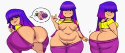 1boy 1girls anal_hair anal_invitation anus areolae ass ass_cleavage bangs belly bent_over big_ass big_butt breasts bubble_butt butt_crack chubby chubby_female citrus_doodles crop_top curvaceous curvy edit eye_contact fat fat_ass fat_female female female_focus female_only glitch_techs hairy_anus hairy_pussy huge_ass inviting long_hair looking_at_viewer looking_back miko miko_kubota montage netflix nickelodeon nipples one_eye_closed pants pants_down pantyhose partially_clothed peace_sign pubic_hair purple_hair pussy rear_view skin_tight slightly_chubby smooth_skin solo standing steam sweat sweaty_ass tagme tank_top thick_ass thick_thighs thighs triangular_anus two_tone_hair voluptuous white_background wide_hips