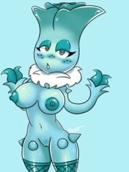 big_breasts breasts female plant plantie plants_vs_zombies r_bismut rbismut spikes thorns