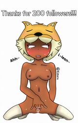 brawl_stars brown_body kimura_(artist) looking_pleasured masturbation nita_(brawl_stars) shiba_nita small_breasts tagme