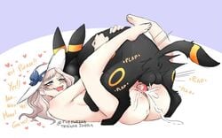 breasts_out brown_hair canine caught corruption day_care_jade furfursha game_freak hat knot missionary missionary_position nintendo outside panties_around_leg pokémon_(species) pokemon pokemon_rgby pokemon_trainer pokephilia public umbreon zoophilia