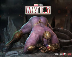 1boy 1male alien armor biceps big_sub boots bottomwear bubble_ass bubble_butt detailed_background funny g-string gauntlet gauntlets gay gold_thong hellboysoto helmet humanoid infinity_gauntlet infinity_stones jack-o_pose jackochallenge looking_at_viewer male male_focus male_only manly marvel marvel_cinematic_universe meme muscle muscles muscular partially_clothed partially_nude patreon purple_body purple_skin realistic revealing_clothes rocks scars shoes skimpy skimpy_armor skimpy_clothes smirk solo soto source_request spread_legs spreading submissive_villain thanos thick_ass thong topless underwear what_if...? yaoi