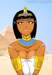 2008 big_breasts black_hair bob_cut breasts busty egyptian egyptian_clothes egyptian_mythology eyeshadow female female_focus hourglass_figure jewelry legend_of_queen_opala makeup queen_opala short_hair swegabe tagme wide_hips