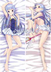 1girls breasts censored clothed_masturbation clothing dakimakura_design female female_only kannagi masturbation mosaic_censoring nagi pussy skirt small_breasts solo tagme