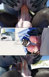 3d_(artwork) 5_fingers 5_toes absurd_res anal anthro ass balls beach belly big_balls big_penis bigjoppa biped black_body bodily_fluids carpet_shark cetacean chubby_male cum cum_in_ass cum_inside cum_on_face delphinoid digital_media_(artwork) diphallia diphallism duo ejaculation feet fingers fish genital_fluids genitals hi_res huge_cock humanoid_feet humanoid_genitalia humanoid_hands humanoid_penis hyper hyper_genitalia hyper_penis imminent_sex looking_pleasured male male/male mammal marine multi_genitalia multi_penis navel nipples oceanic_dolphin oral orca outside overweight overweight_male penile penis sand seaside sex shark size_difference slightly_chubby thick_thighs toes tongue tongue_out toothed_whale whale_shark white_body